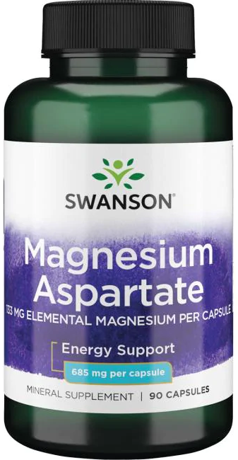 Swanson Magnesium Aspartate 133 mg Elemental Magnesium 685 mg, 90 капс.